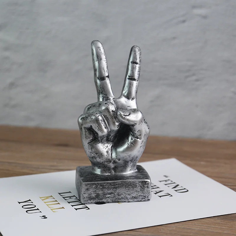 

10*15cm Retro gesture finger model decoration home decoration coffee shop model room soft decoration desktop furnishings