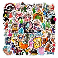 50pcs japan anime dbz goku stickers for iphone laptop samsung xiaomi manga kakarotto kame sennin sticker autocollant pegatina