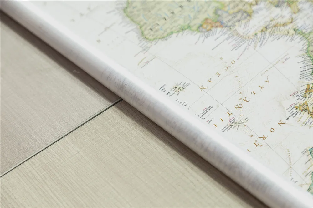 A2 Size The World Map Mercator Projection Fine Canvas Non-Smell Wall For School Office Classroom Decor | Канцтовары для офиса и