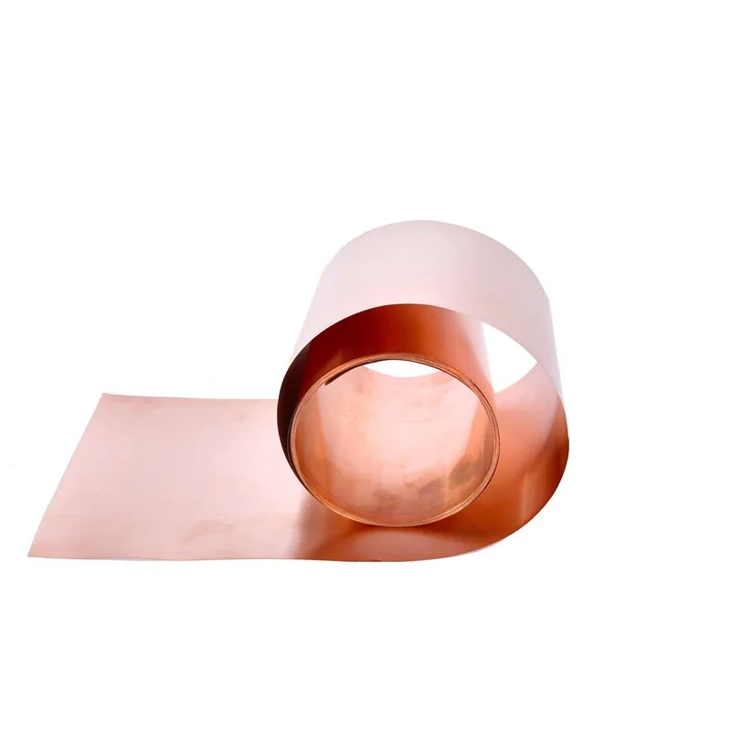 Lámina de cobre puro 99.9% de 1 metro, placa de lámina de cobre Cu de 0,05-1mm de espesor en varias anchuras