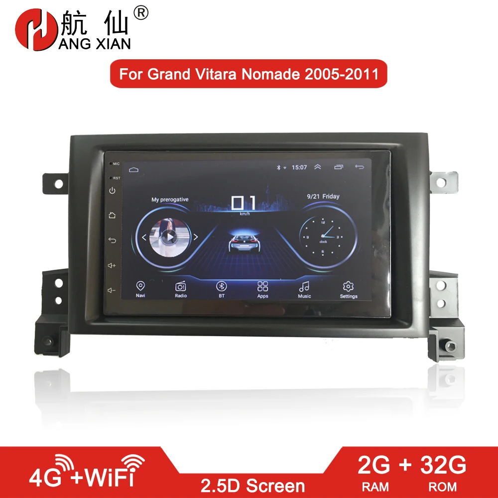 HANGXIAN 2 din Android 8,1 автомобильные радио стерео наклейки для SUZUKI Grand Vitara Nomad 2005-2011 Автомобильный dvd-плеер автомобильные аксессуары