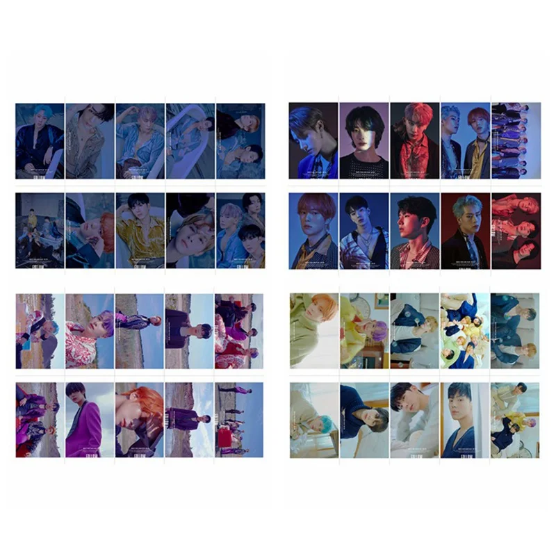 10 шт./компл. K pop MONSTA X альбом липкие фотокарты Новые Модные прозрачные наклейки для