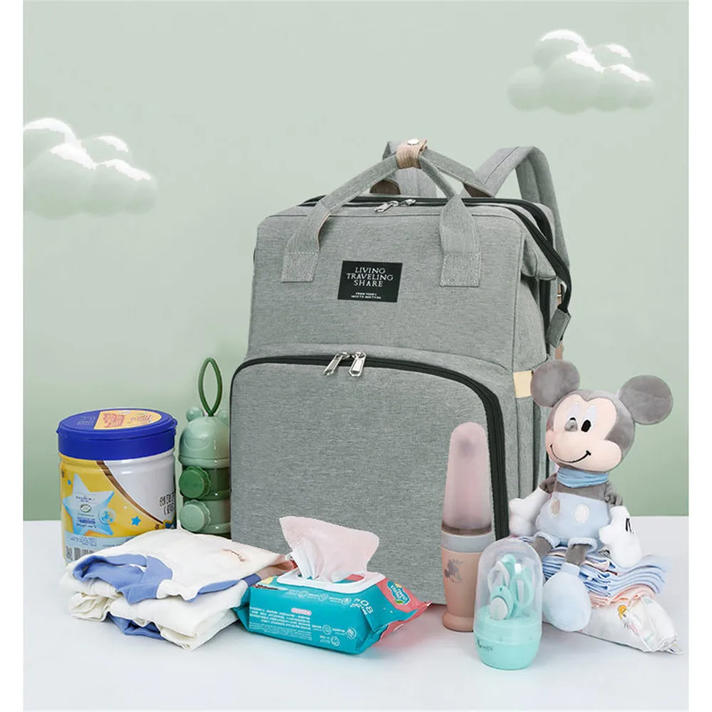 

Folding Baby Crib Portable Mommy Backapck Travel Bed Backapck Mom Big Pockets Nurse Backpack Stroller Diaper Bag Pregnancy Bag