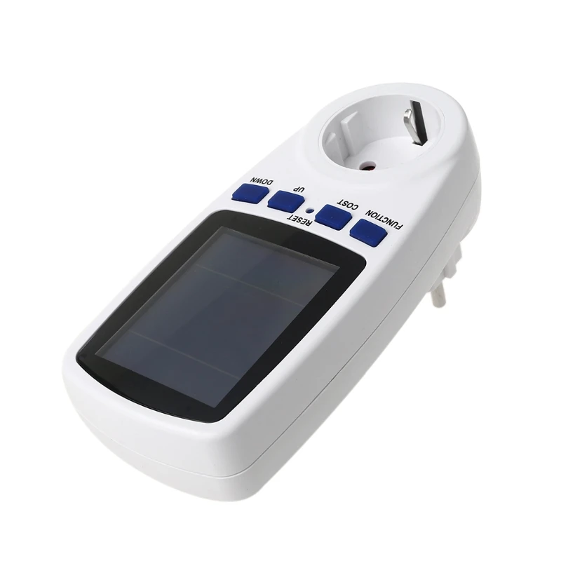 

Electricity Usage Monitor Plug Power Watt Voltage Energy Cost Meter with Digital LCD Overload Protection Energy Saving