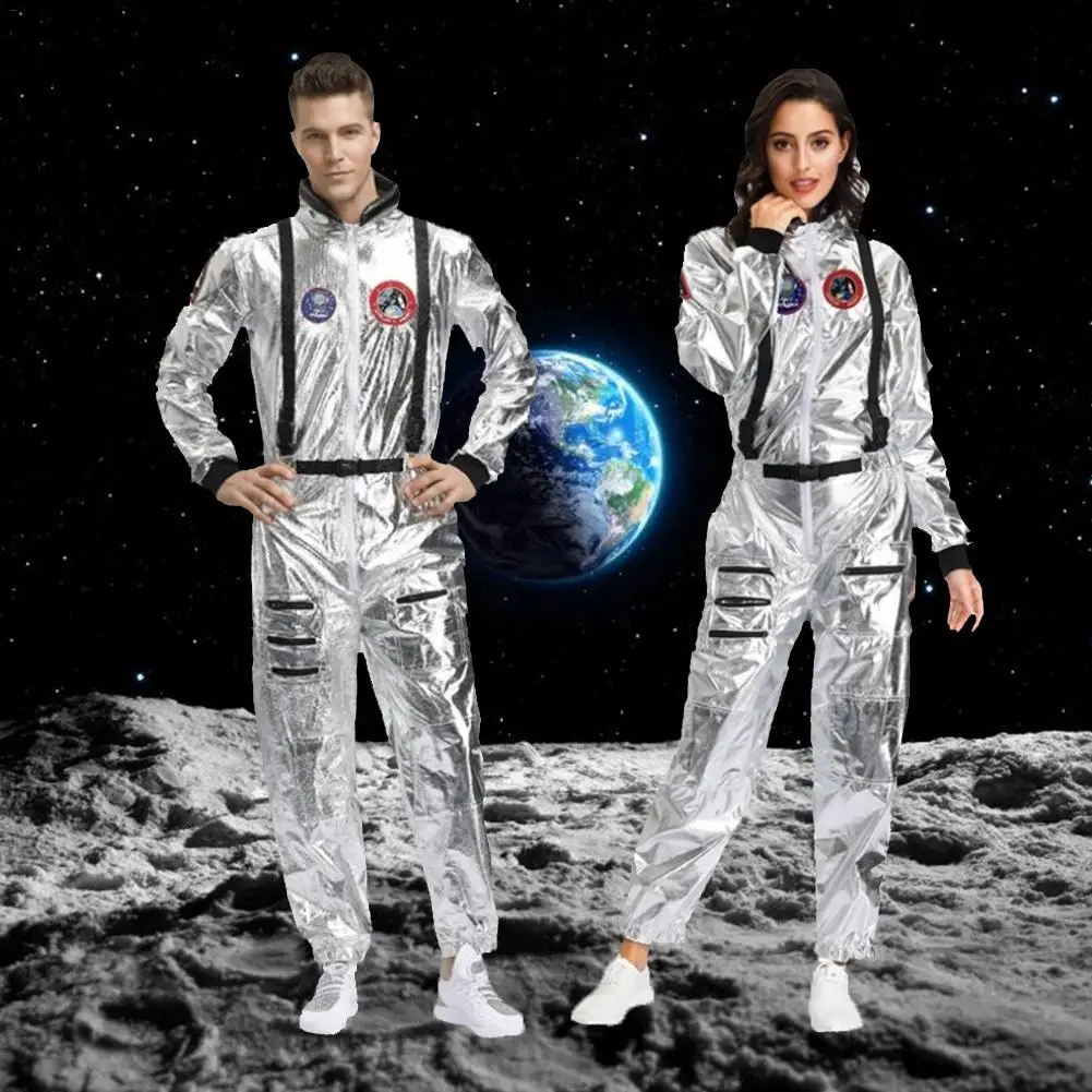 Костюм космонавта, космонавта, карнавальный комбинезон, одежда для вечеринки на Хэллоуин, Рождество, Год, наряды для взрослых мужчин и женщин