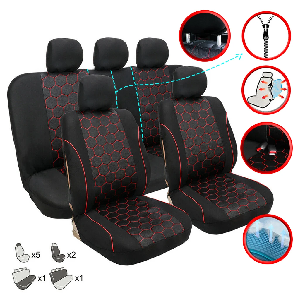 

Universal Car Seat Cover Set Auto Car Covers for Ford Fiesta Mk4 Mk6 Mk7 2014 Focus 1 2 3 Mk1 Mk2 Mk3 2005 2006 2007 2009 2017