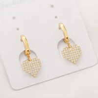 love heart shape cubic zirconia crystal huggie hoop earrings creole hypoallergenic dainty kpop jewelry gifts for women girls