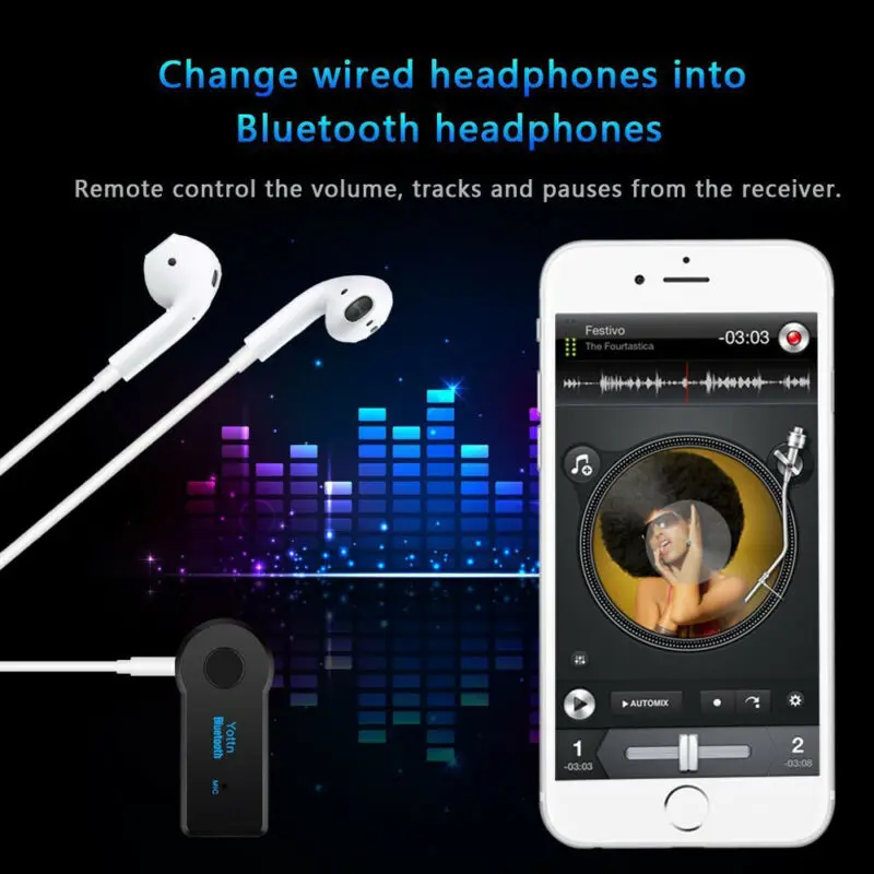 Беспроводной Bluetooth 3 5 мм AUX аудио стерео музыка домашний Автомобильный приемник