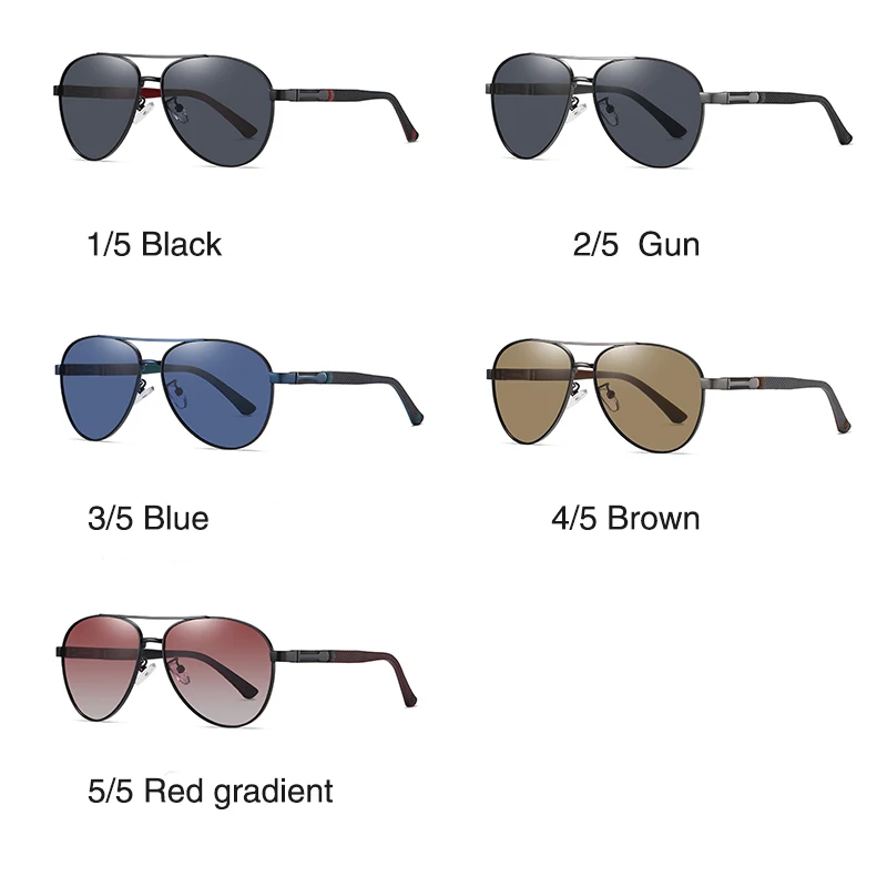 Солнечные очки HD поляризационные в металлической оправе для мужчин и женщин