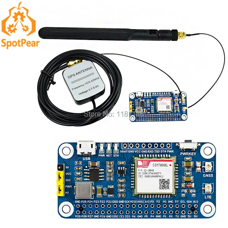 Шапка Raspberry Pi sim7080g cat m/nb iot для zero w/ 2b /3b plus /4b|Демонстрационные стенды| |