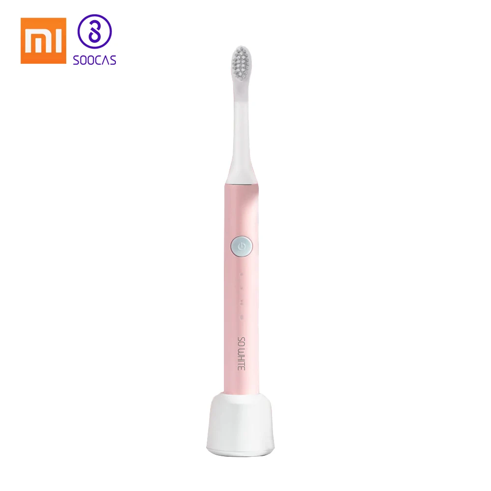Pink EX3 Xiaomi SO WHITE(PINJING) EX3 перезаряжаемая электрическая звуковая зубная щетка USB перезаряжаемая зубные зубы Глубокая чистка кистей водонепроницаемый - Цвет: Pink EX3