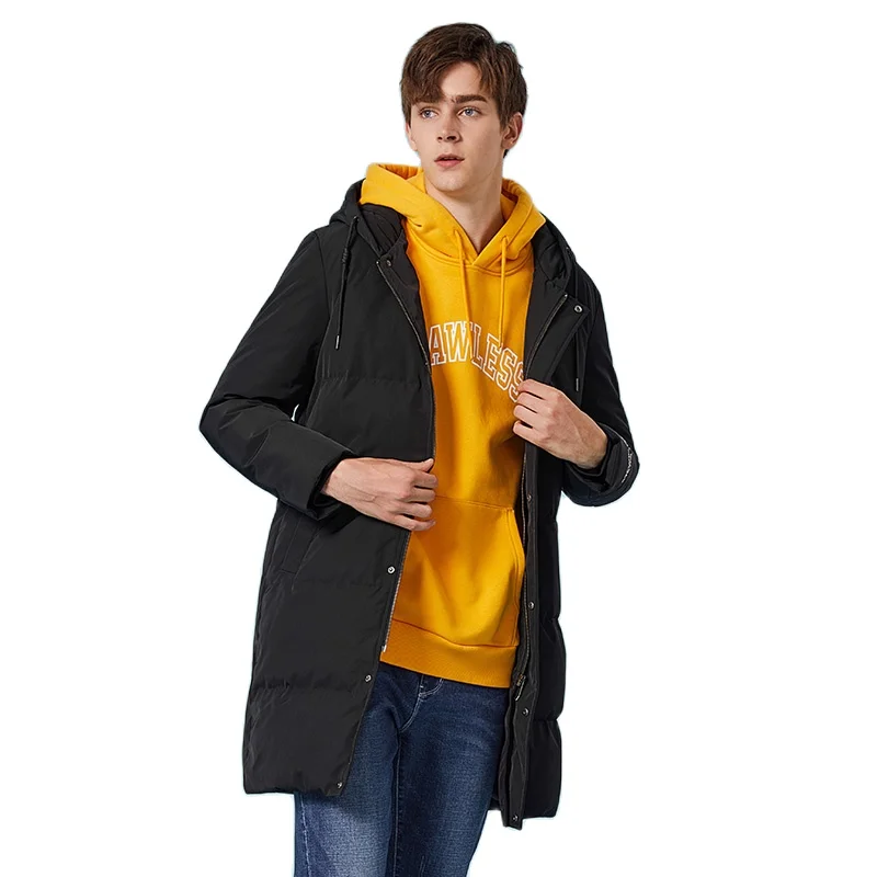 SEMIR 2019 Новая зимняя мужская куртка 2XL сверхдлинное пальто на утином пуху Толстая