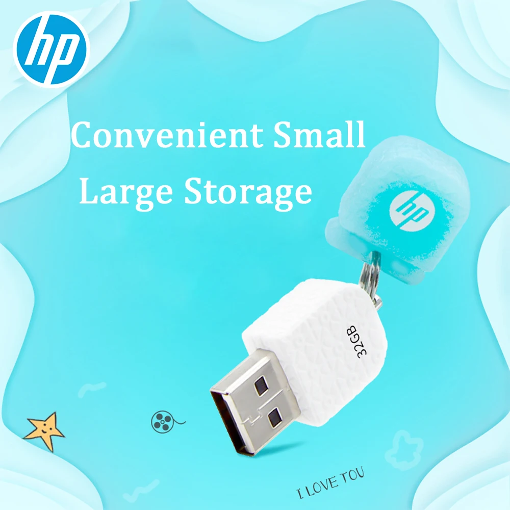 Флеш диск HP mini Kawaii USB 2 0 водонепроницаемый флеш накопитель с изображением
