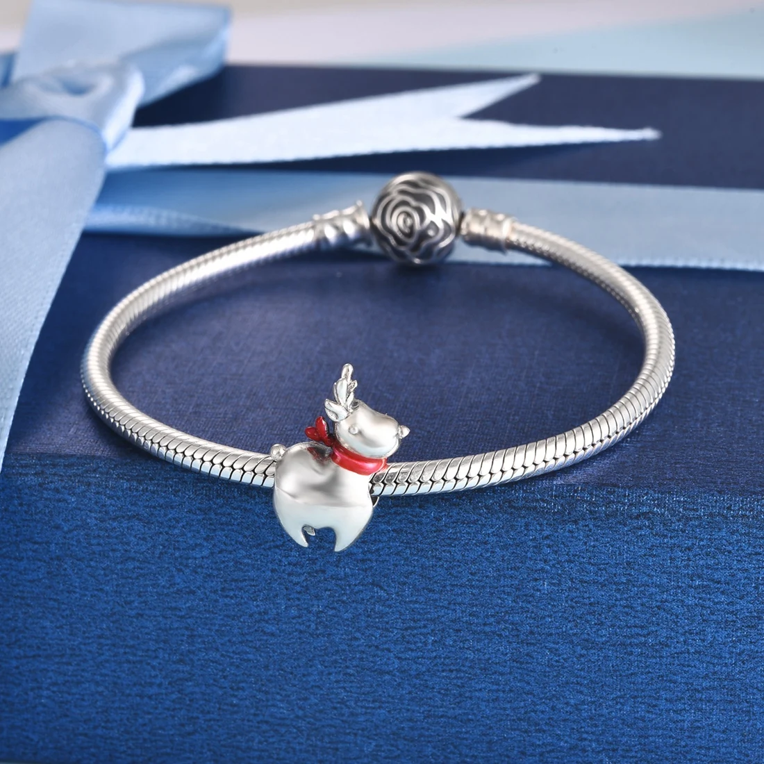 Женский браслет из серебра 925 пробы с подвесками|Бусины| |