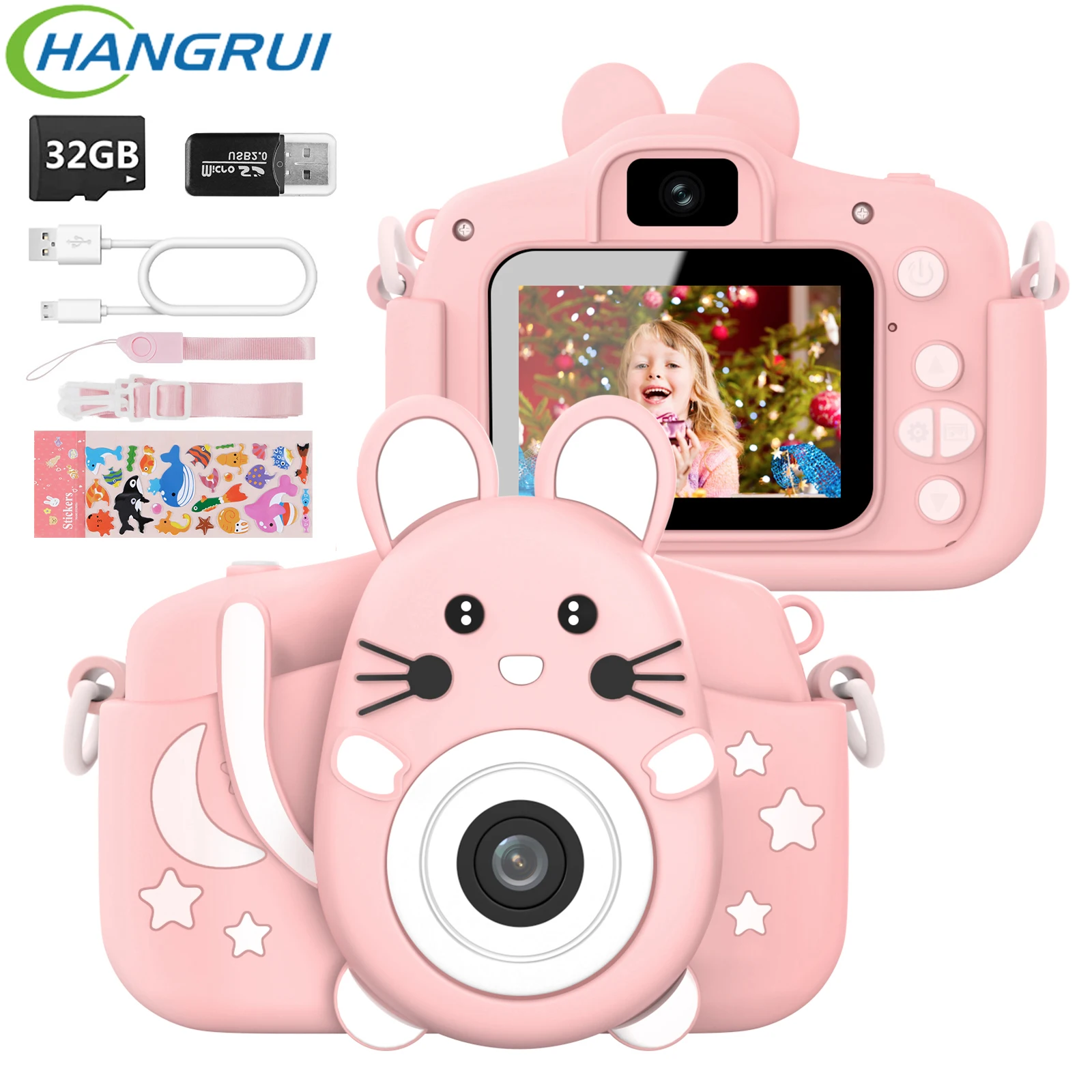 Детская цифровая камера для селфи детский фотоаппарат P HD 1080 подарок на день