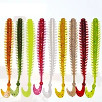 90mm 1 6g artificial sea worms 10pcslot earthworm soft fishing lures soft bait lifelike fishy smell lures slatwater sandworm