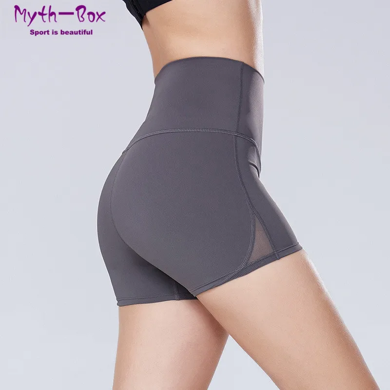 

Women Yoga Shorts Sport Leggings Tights Shorts Elastic Tummy Control Gym Shorts High Waist Fitness Running Shorts Bottoms Female