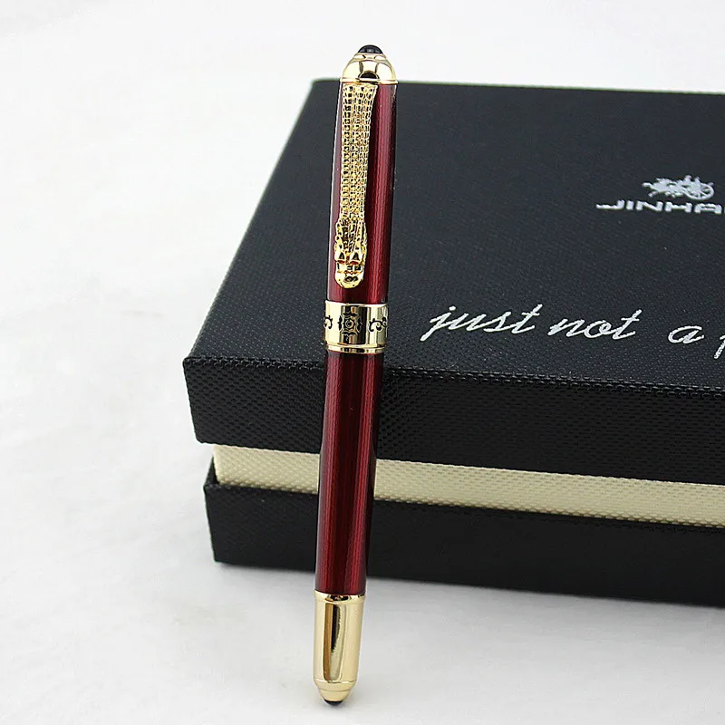 Jinhao1000 Dragon Clip 0,7 мм Ручка-роллер, средняя точка, черные чернила, серебро, золото, черный металл, подарочные шариковые ручки, офисные принадлежности