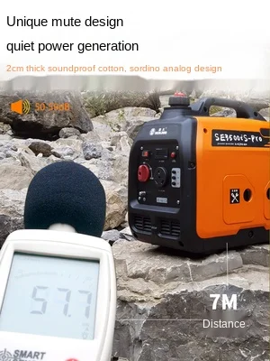 Бензиновый генератор 220 В бытовой небольшой преобразователь частоты бесшумный 3