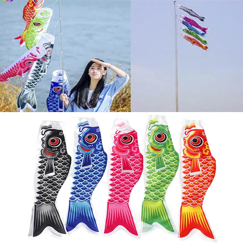 

Cartoon Fish Colorful Fish Flag Kite Japanese Style Carp Streamer Windsock Streamer Home Party Decoration Koinobori Gift