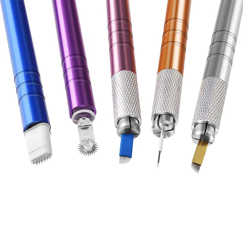 20 шт./лот микроблейдинг карандаш для бровей плоские или круглые ИГЛЫ