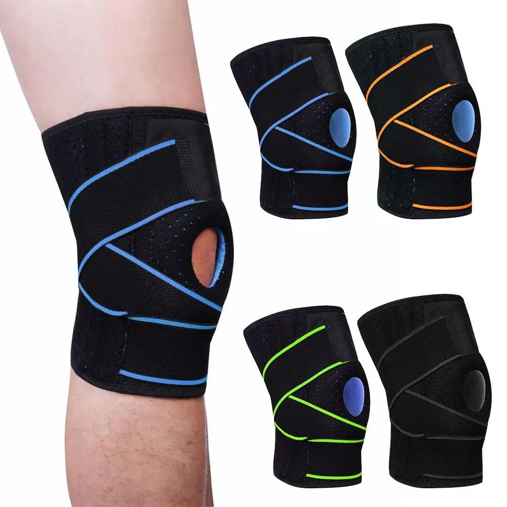 

1pcs Sports Kneepad Pressurized Elastic Knee Pads Support Fitness Gear Basketball Volleyball Climb Brace Protector Accessories