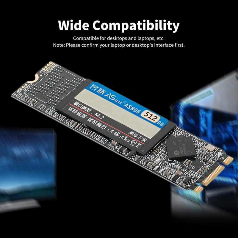 ASint 512 ГБ M.2 PCIE 3 0 NVME SSD твердотельный накопитель для настольного ноутбука ПК |