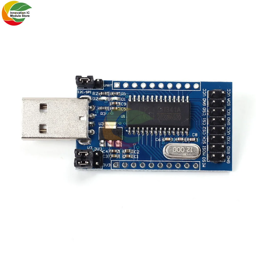 CH341A Programmer USB to UART IIC SPI I2C Convertor Parallel Port Converter Onboard Operating Indicator Lamp Board Module | Электронные