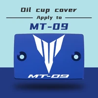cnc aluminum motorcycle brake fluid fuel reservoir tank cover cap for yamaha mt 09 2014 2019