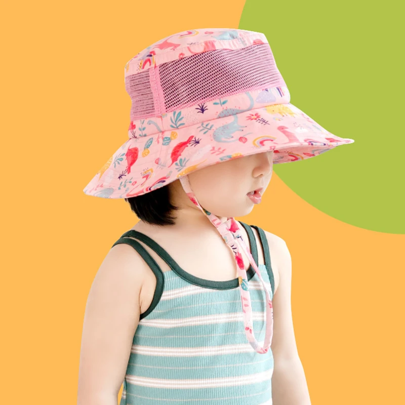 

Sun Hat Boy Summer Beach Big Brim With String Kids Girl UV Protection Breathable Holiday Outdoor Swimming Accessory For Baby