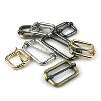 metal sliding bar buckle tri gildes slider rectangle adjuster buckle for leather craft bag strap belt shoulder webbing
