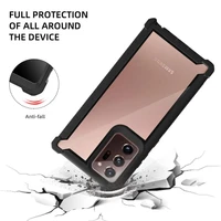 suitable for samsung galaxy note 20 ultra s20 plus 10 s10 lite s9 s10e hybrid armor tpu bumper transparent hard back phone case