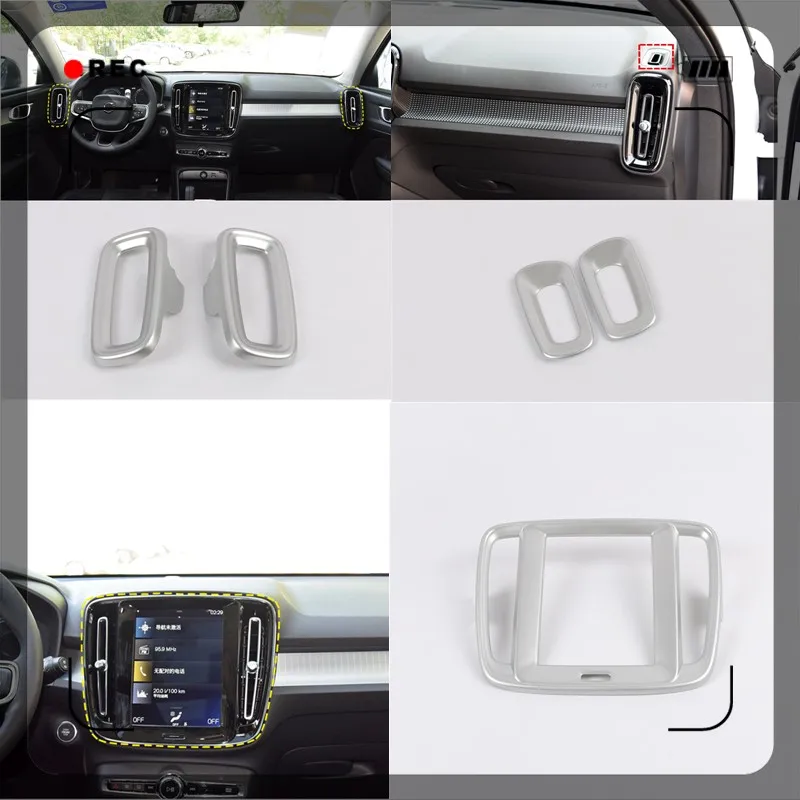 Для Volvo XC40 2018 2019 2020 ABS Стайлинг автомобиля внутренняя верхняя боковая консоль