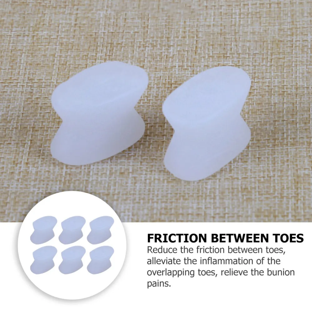 

8Pcs Overlapping Toe Isolation Tool Bunion Bone Ectropion Adjuster White