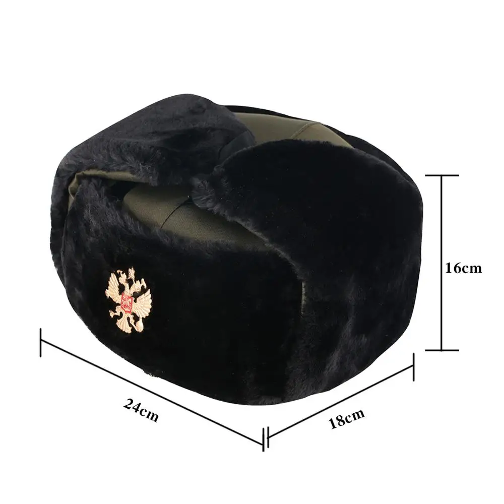 Женская шапка с ушками Double Eagle Советская армейская Военная значок норковая