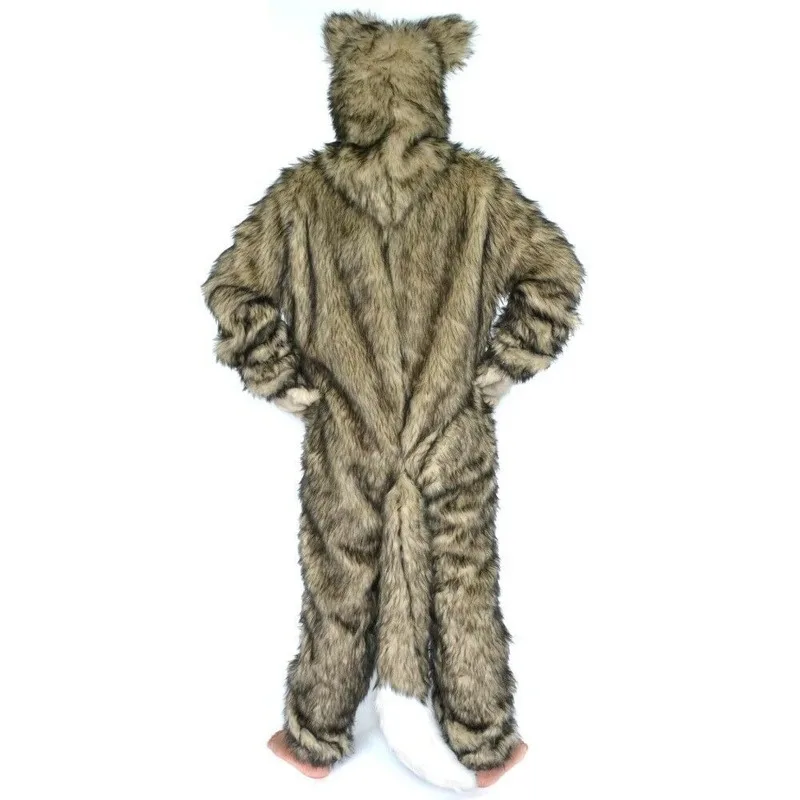 

Can Move Mouth Wolf Mascot Costume Fursuit Cosplay Animal Outfit Christmas Party Apparel Cartoon Character Birthday Clothes Gift