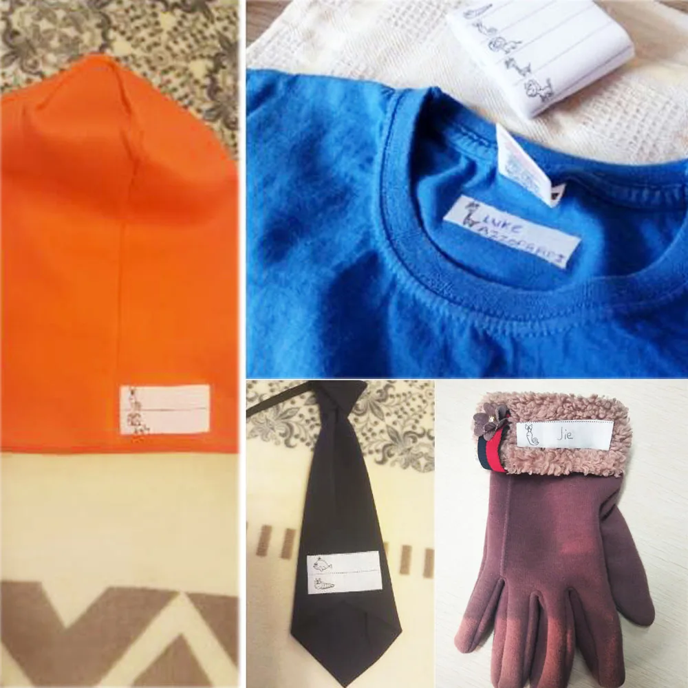 Ярлыки для одежды стирающиеся ярлыки аксессуары шитья цвет белый 100|iron on labels|iron name