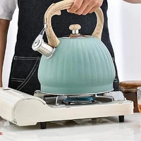 tea infuser kettle large capacity dust proof pumkin shaped stainless steel tea pot for kitchen flower tea kettle kung fu tea set