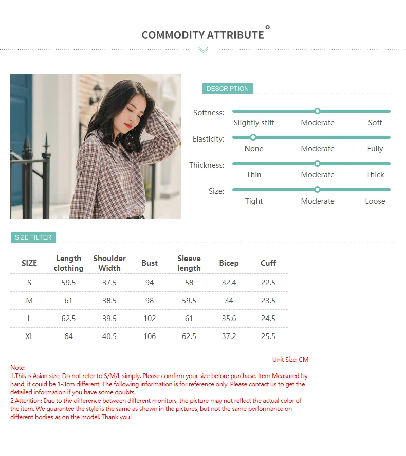 INMAN Winter New Arrival Literary Retro 100%Cotton Doll Collar Plaid Loose Long Sleeve Women Blouse