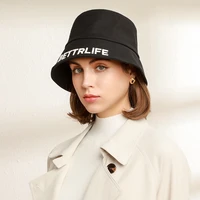 womens new autumn fashion letter embroidered fishermans hat mens face covering sun protection japanese warm bucket basin hat