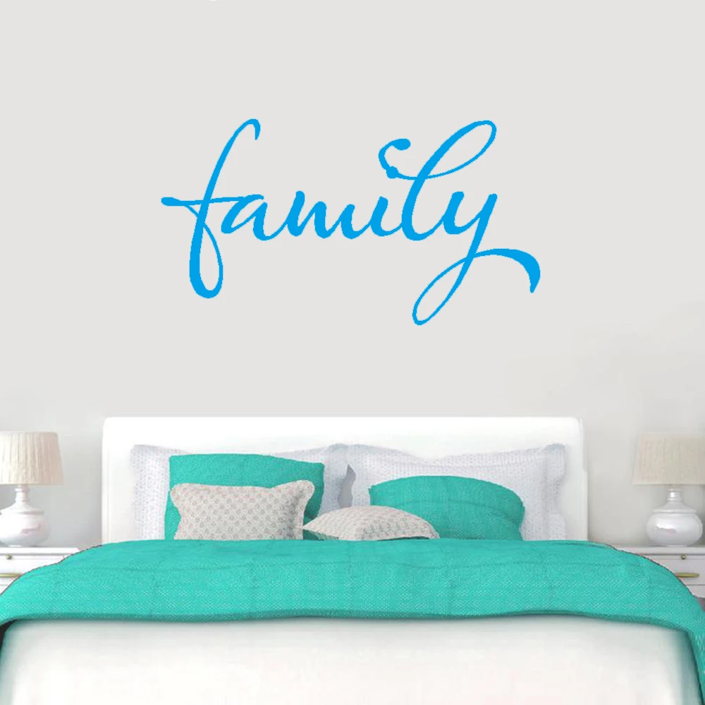 Семейная Настенная Наклейка с надписями съемная виниловая фотография