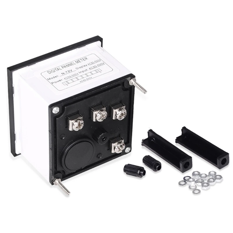 ПАНЕЛЬНЫЙ ИНДИКАТОР НАПРЯЖЕНИЯ AC 50V-500V 72 мм 68 мм ДИАМЕТР ОТВЕРСТИЯ ВОЛЬТМЕТР 110V 220V ЦИФРОВОЙ