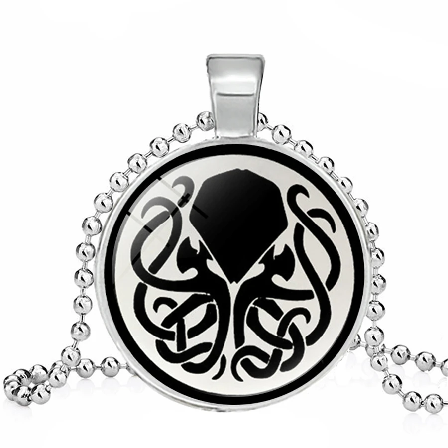 Винтаж Ктулху ожерелье &quotэмблема&quot круглые стимпанк Подвески щупальца