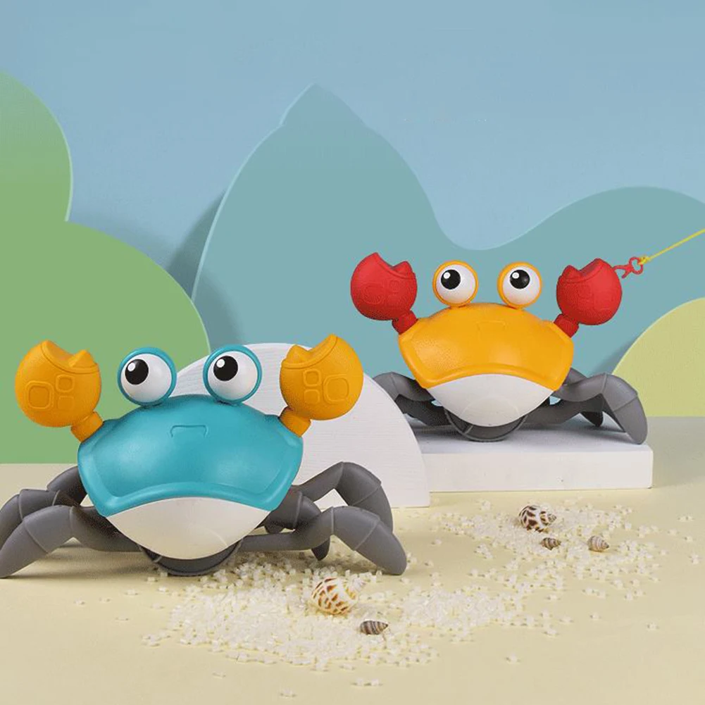 

Интерактивный краб с распылителем воды, Пляжная игрушка из АБС-пластика, симпатичная игрушка для пляжа и ванной, заводная игрушка в виде жив...