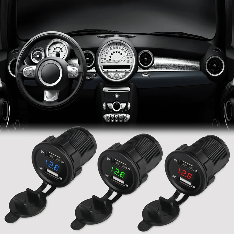 

Автомобильное зарядное устройство с 2 USB-портами, 2,1 А, 12 В