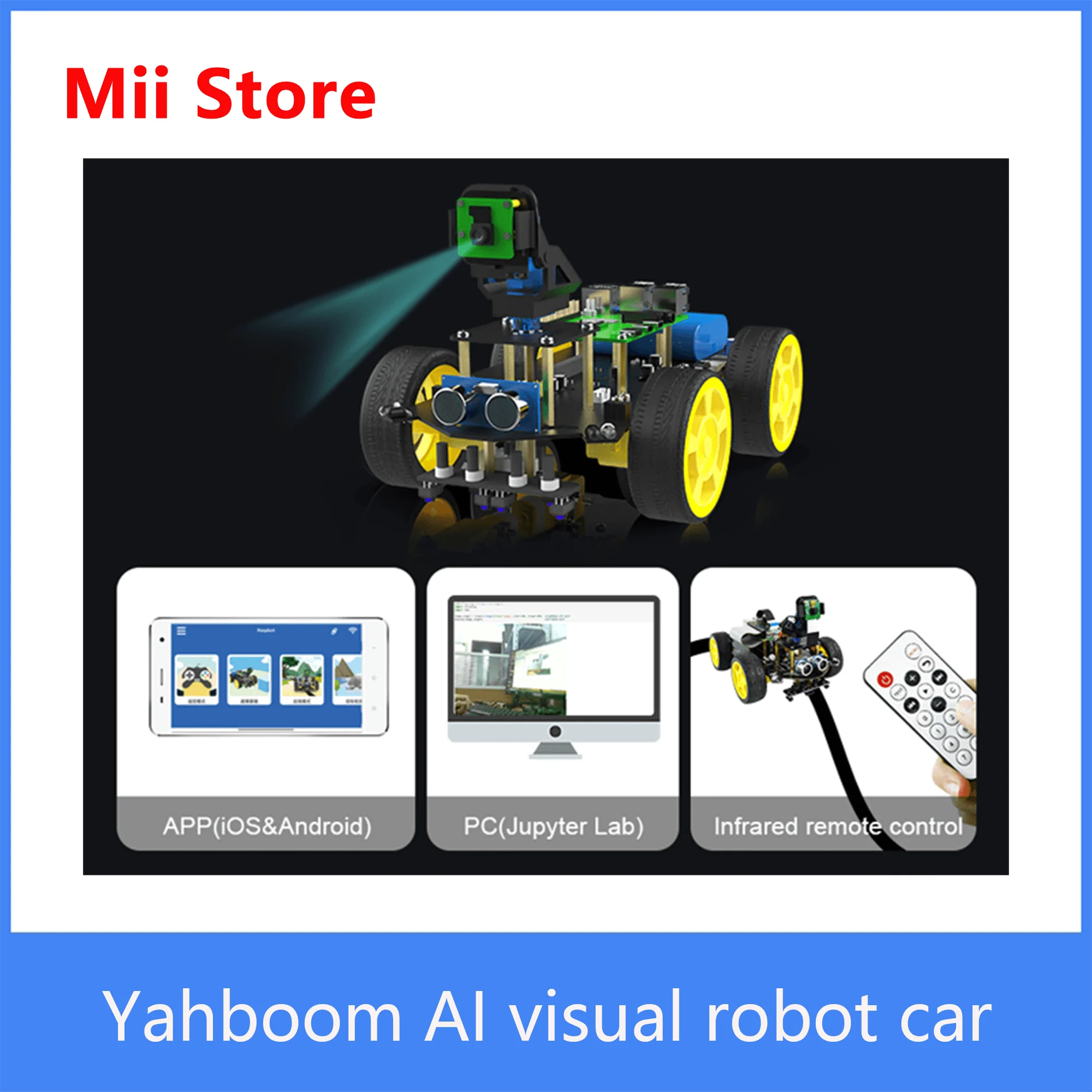 Визуальный робот автомобиль с камерой FPV для Raspberry Pi 4B Python|Демонстрационные