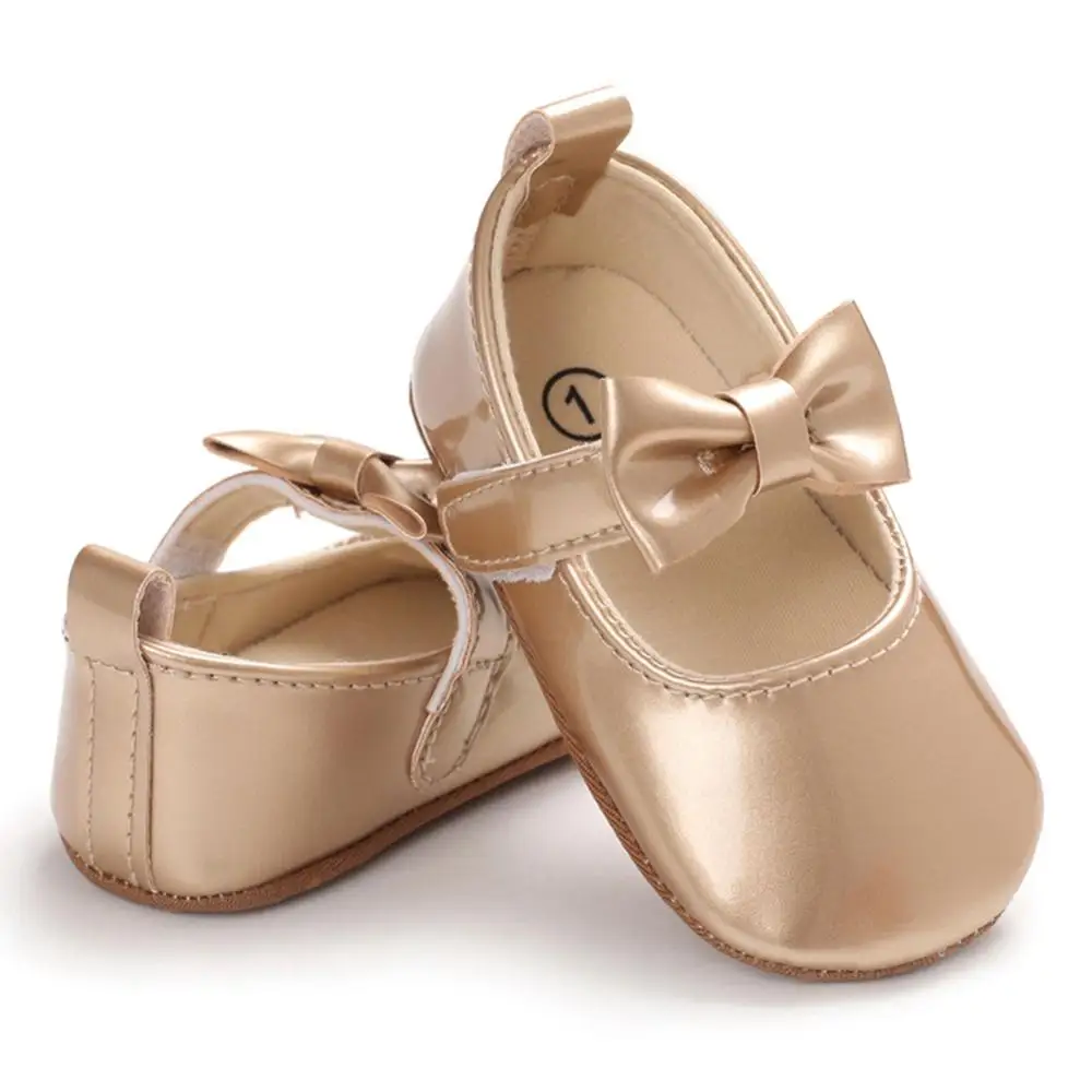 

Baby Girls Butterfly knot Shoes Anti-Slip Soft Soled Princess First Walkers