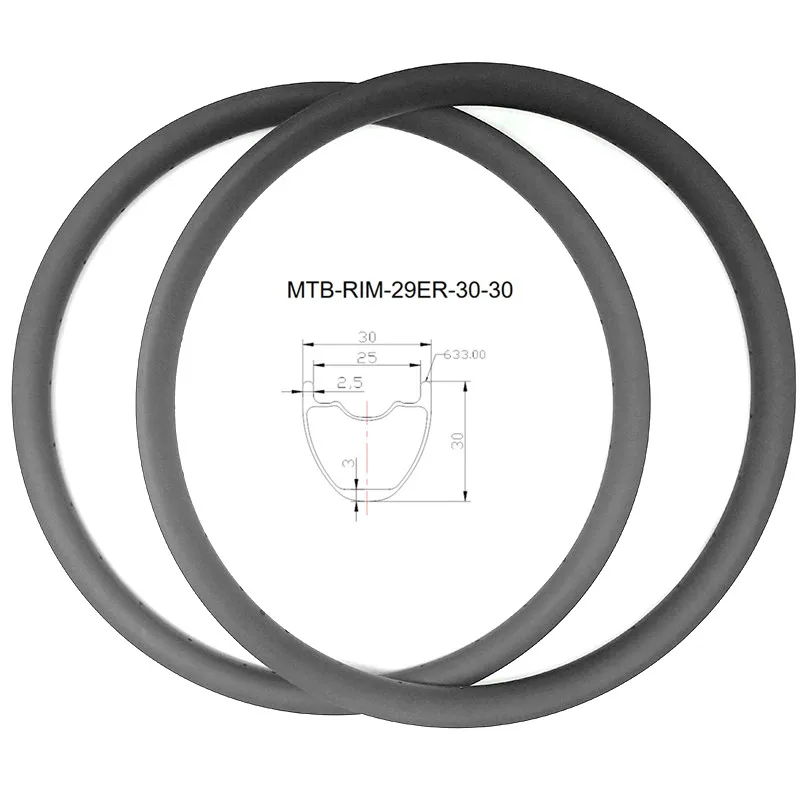 

29er carbon rims disc mtb wheel XC 30x30mm tubeless carbon mtb disc rims 380g bicycle rim MTB bike wheel ERD 578mm MTB rim