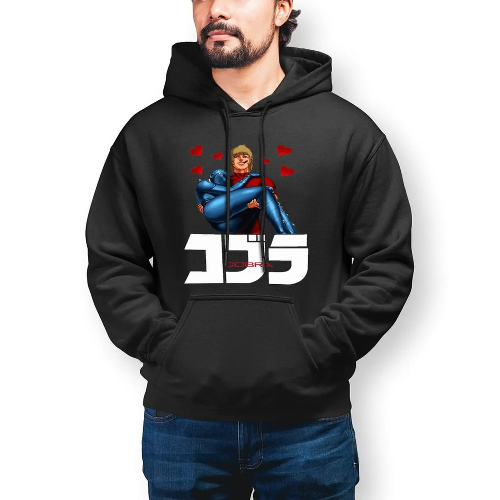 

Space Adventure Cobra Hoodie Japanese Anime Fashion Oversize Cotton Hoodies Men Warm Streetwear Pullover Hoodie