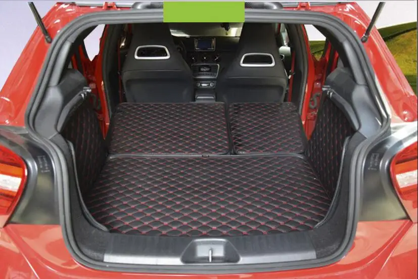 car styling luxury fiber leather trunk mat for mercedes benz A180 A200 A260 A45 AMG 2013 2014 2015 2016 2017 accessories | Автомобили и